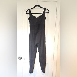 Women's Black Strapless Jumpsuit
